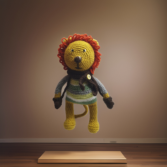 Handmade Crochet Lion Teddy Bear